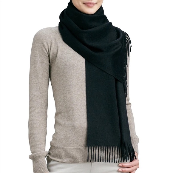 Cashmink Vegan Cashmere So Soft Classic Black Scarf - Picture 1 of 6